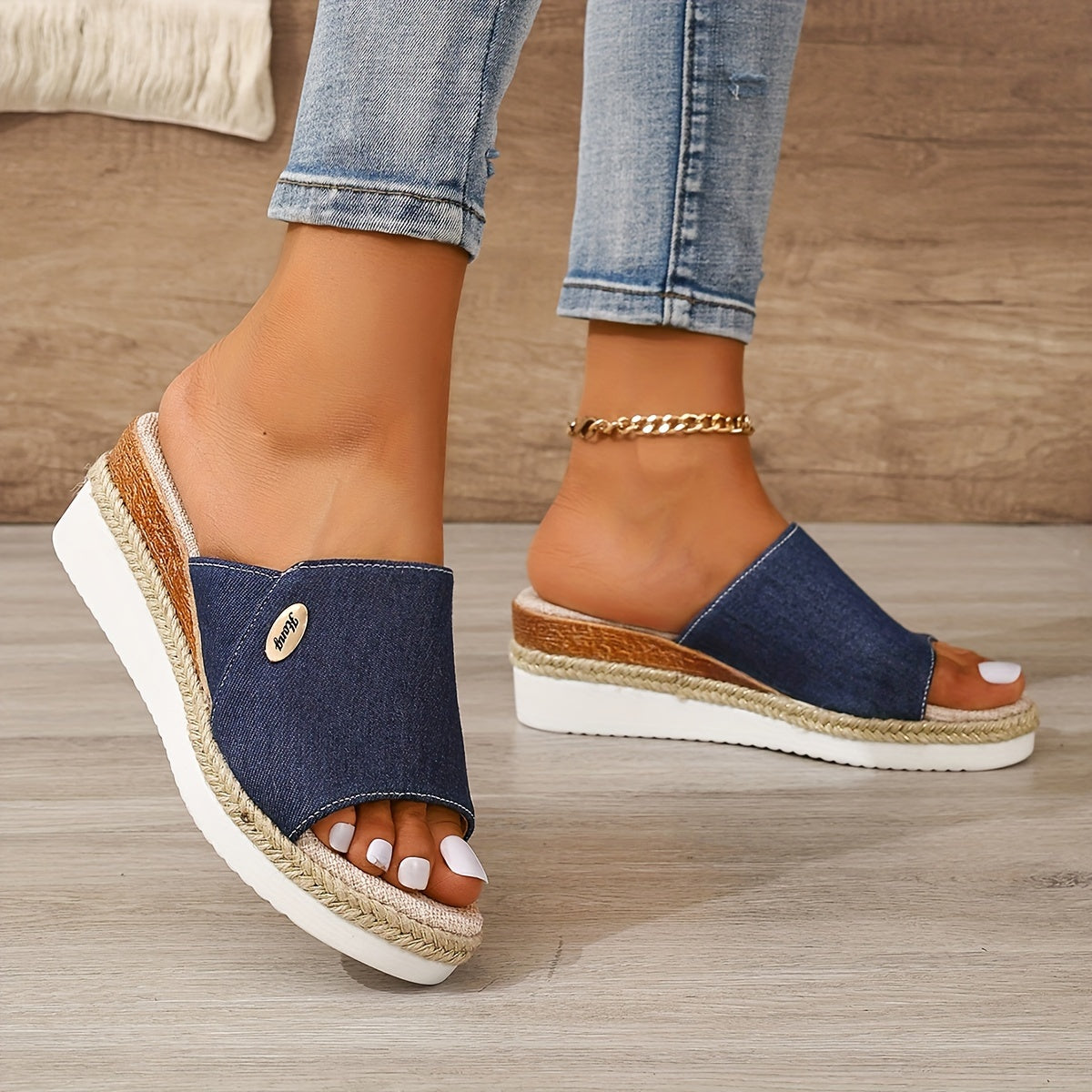 Women's Woven Espadrille Wedge Sandals – Platform Summer Sandals for Holidays
