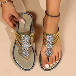Women's Crystal Embellished Sandals with Rhinestone Straps – Glam Evening & Wedding Sandals