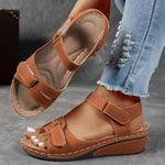 Women's Cushioned Wedge Sandals with Adjustable Straps – Comfort Everyday Summer Sandals