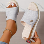 Women's Woven Espadrille Wedge Sandals – Platform Summer Sandals for Holidays