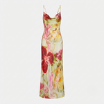 Women's Floral Cowl Neck Maxi Dress – Elegant Summer Wedding Guest & Occasion Dress