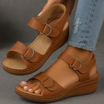 Women's Cushioned Wedge Sandals with Adjustable Straps – Comfort Everyday Summer Sandals