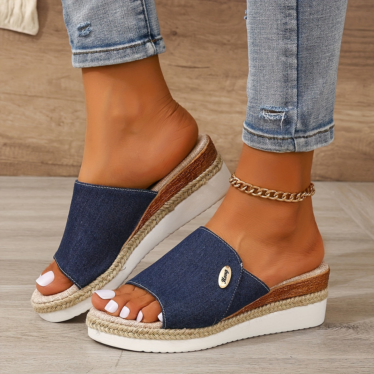 Women's Woven Espadrille Wedge Sandals – Platform Summer Sandals for Holidays