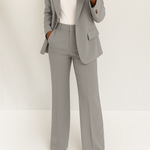 Women's Tailored Button Front Blazer – Smart Workwear Jacket for Office and Cooler Evenings