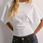 Women's Wide Sleeve T-Shirt – Relaxed Modern Tee for Casual & Smart Casual Summer Outfits