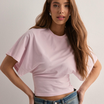 Women's Wide Sleeve T-Shirt – Relaxed Modern Tee for Casual & Smart Casual Summer Outfits