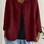 Women's Lightweight Button-Through Casual Jacket – Relaxed Spring Layer for Everyday Wear
