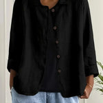Women's Lightweight Button-Through Casual Jacket – Relaxed Spring Layer for Everyday Wear