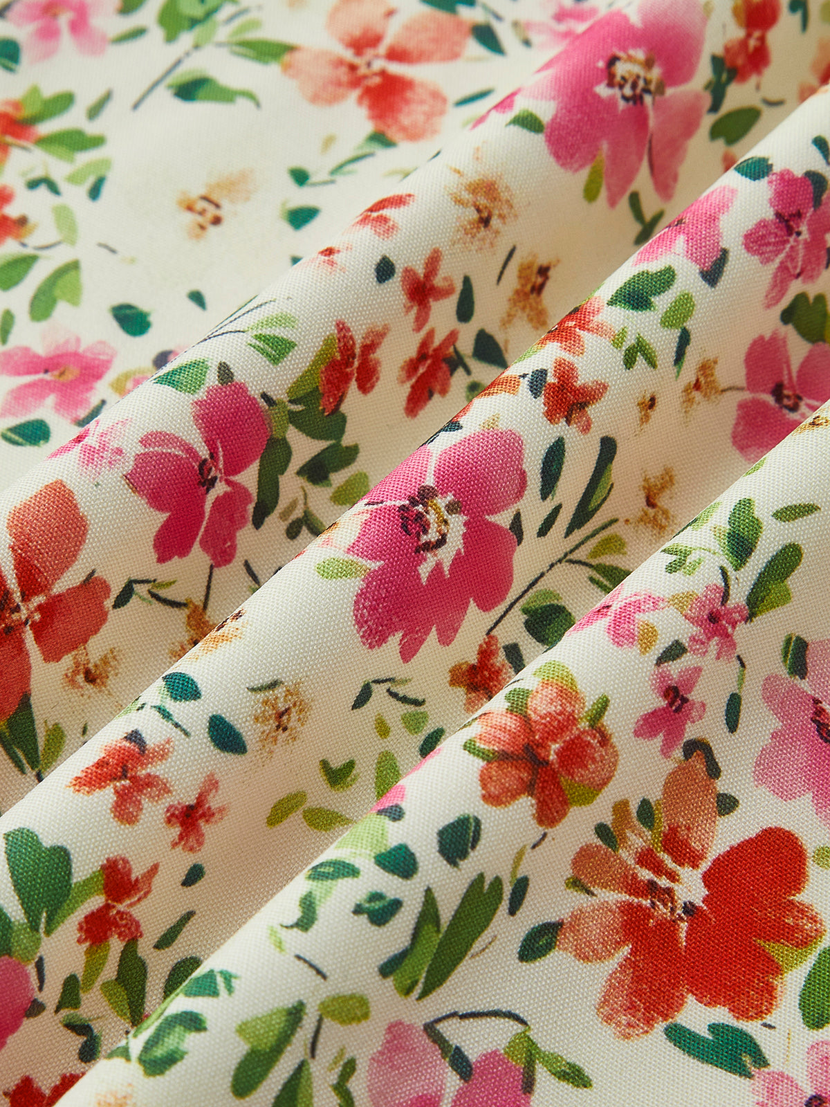 Women's Floral Cami Midi Sundress with Tie Front – Fitted Waist Summer Dress