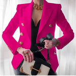 Women's Double-Breasted Slim Fit Blazer – Tailored Jacket for Office, Work & Cooler Evenings