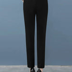 Women's High Waisted Pleated Tapered Work Pants with Pockets – Tailored Office Pants