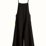 Women's Wide Leg Jumpsuit with Spaghetti Straps and Pockets – Casual Summer Jumpsuit