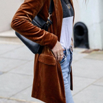 Women's Oversized Blazer with Notched Lapels & Flap Pockets – Casual Tailored Jacket for Day to Night