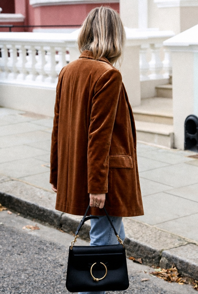Women's Oversized Blazer with Notched Lapels & Flap Pockets – Casual Tailored Jacket for Day to Night