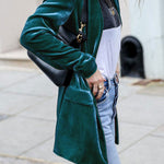 Women's Oversized Blazer with Notched Lapels & Flap Pockets – Casual Tailored Jacket for Day to Night
