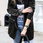 Women's Oversized Blazer with Notched Lapels & Flap Pockets – Casual Tailored Jacket for Day to Night