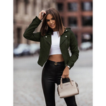 Women's Cropped Suede Moto Jacket with Asymmetric Zip & Lapel Collar – Spring Layer