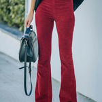 Women's High Waisted Flared Work Pants – Tailored Office Pants from Desk to Dinner