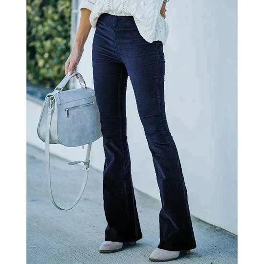 Women's High Waisted Flared Work Pants – Tailored Office Pants from Desk to Dinner