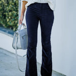 Women's High Waisted Flared Work Pants – Tailored Office Pants from Desk to Dinner