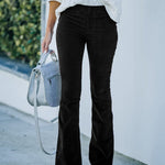 Women's High Waisted Flared Work Pants – Tailored Office Pants from Desk to Dinner