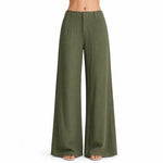 Women's High Waist Wide Leg Work Pants with Side Pockets – Smart Office Pants